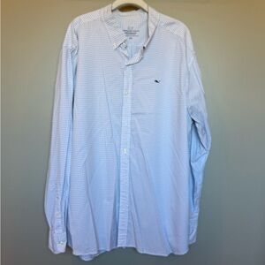 Men’s Vineyard Vines Performance Blue Checkered Button Down Shirt